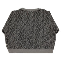 Piupiuchick Grey Animal Print Terry Sweatshirt