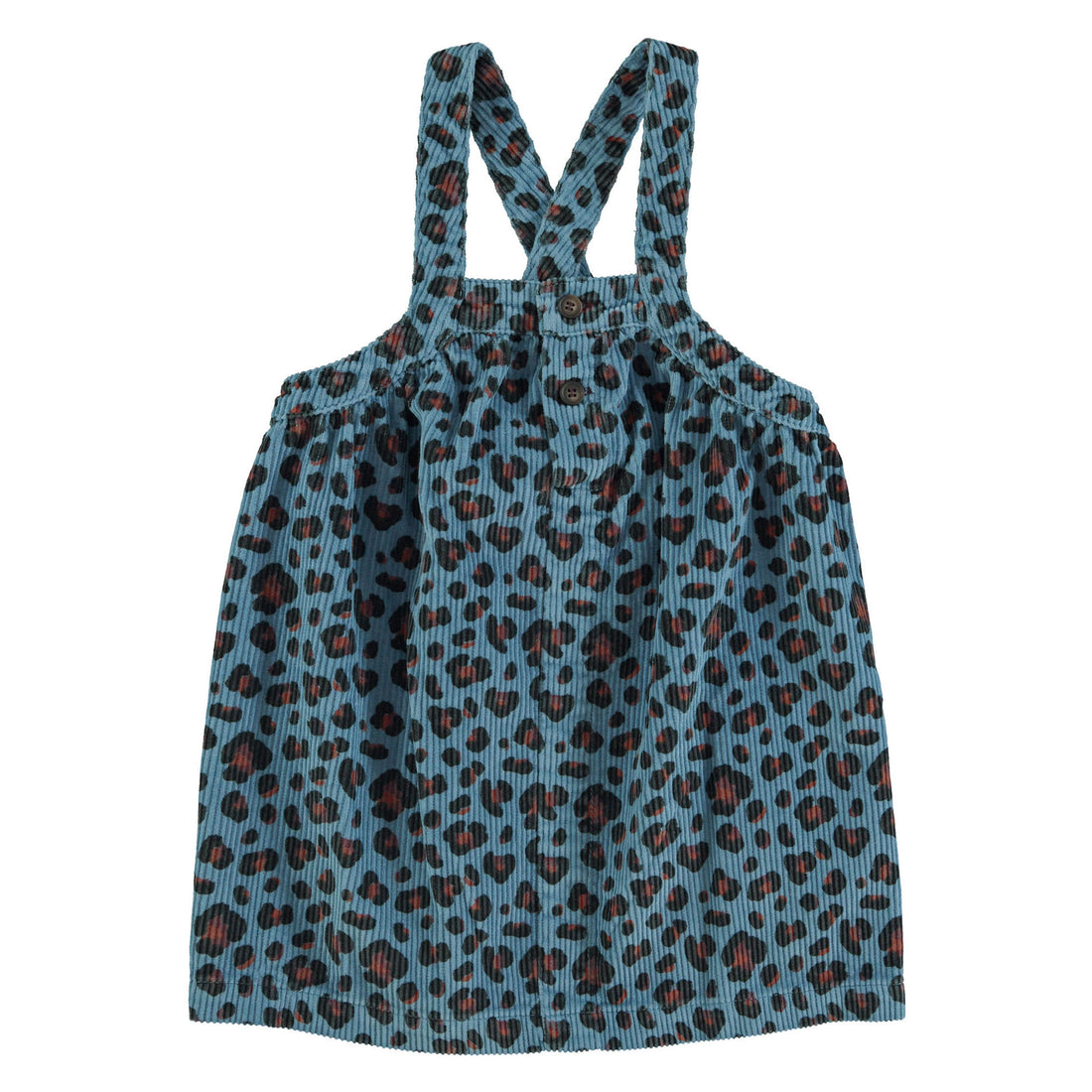 Piupiuchick Blue Animal Print Strap Dress