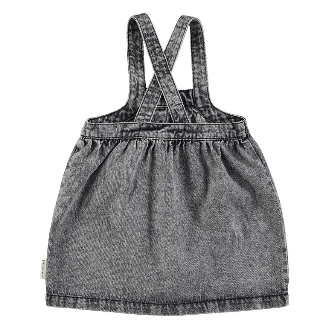 Piupiuchick Faded Black Denim Short Strap Dress