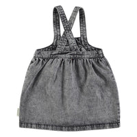 Piupiuchick Faded Black Denim Short Strap Dress