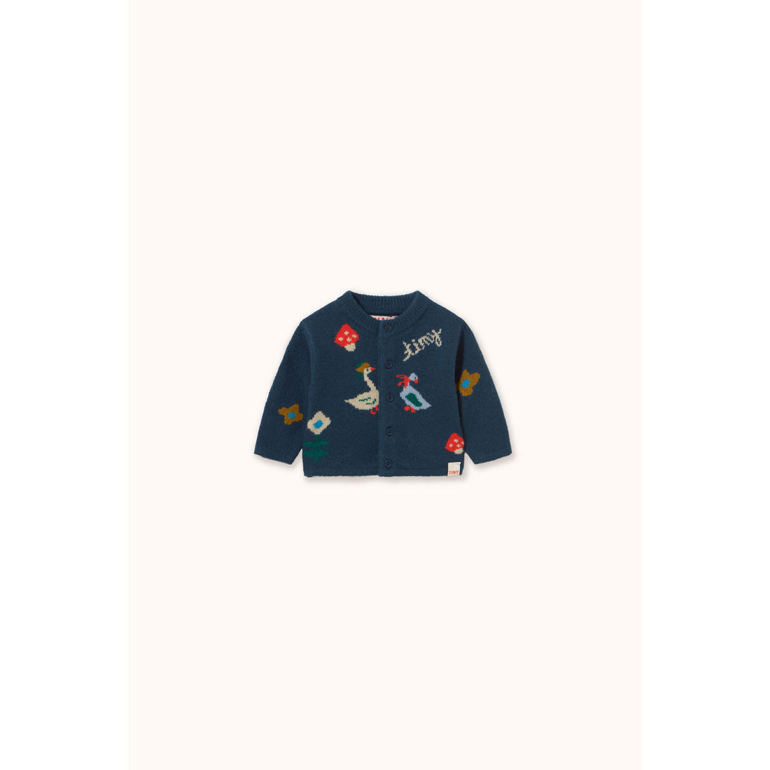 Tiny Cottons Ink Blue Winter Pond Baby Cardigan