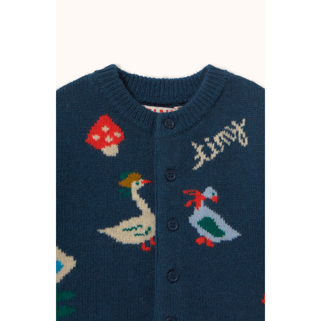 Tiny Cottons Ink Blue Winter Pond Baby Cardigan