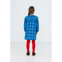 Tiny Cottons Dark Cyan Blue Check Poplin Dress