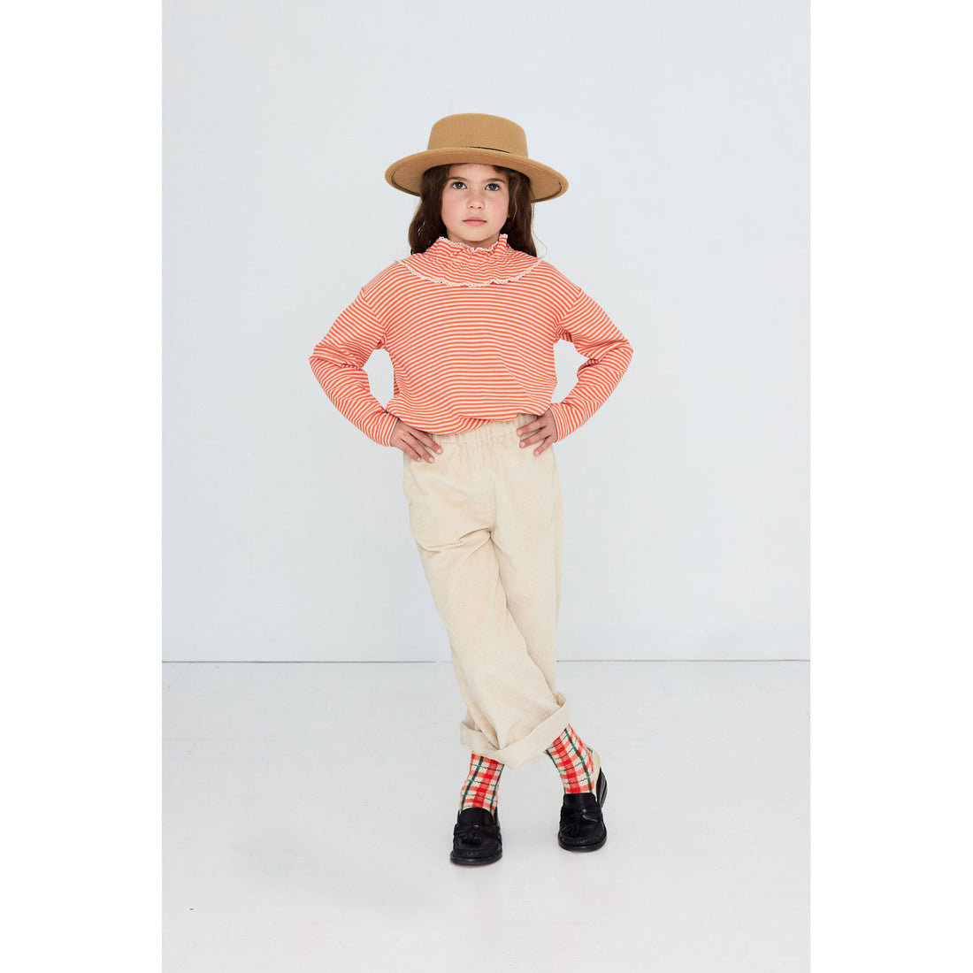 Tiny Cottons Summer Red Stripes Rib Tee