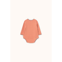 Tiny Cottons Summer Red Stripes Rib Crossed Bodysuit