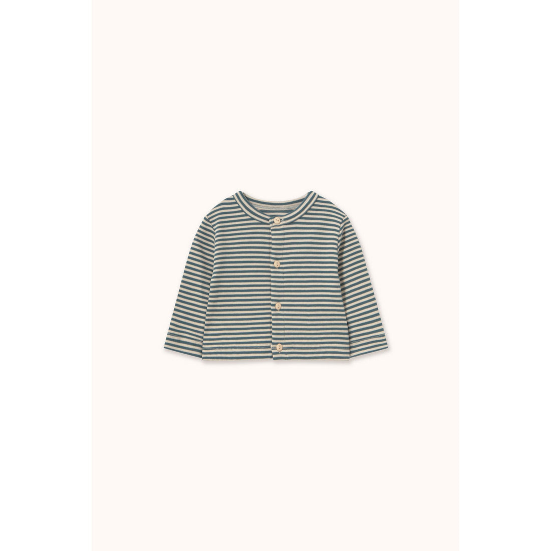 Tiny Cottons Stormy Blue Stripes Rib Baby Jacket