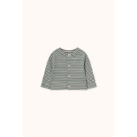 Tiny Cottons Stormy Blue Stripes Rib Baby Jacket