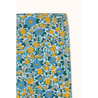 Tiny Cottons Washed Blue Flower Pattern Rib Baby Pant