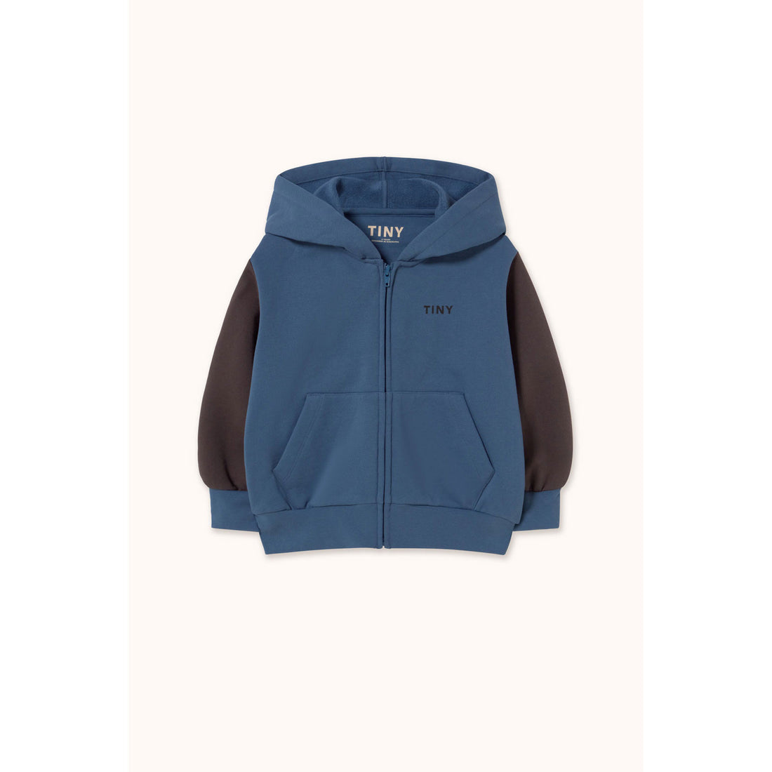 Tiny Cottons Navy Color Block Logo Hoodie