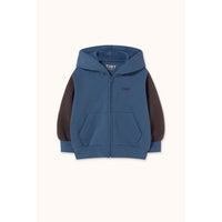 Tiny Cottons Navy Color Block Logo Hoodie