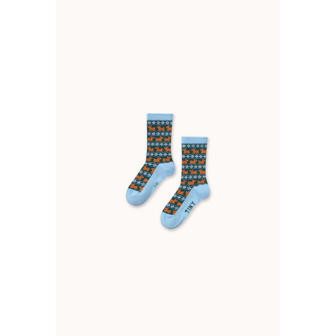 Tiny Cottons Denim Blue Tiny Dogs Medium Socks