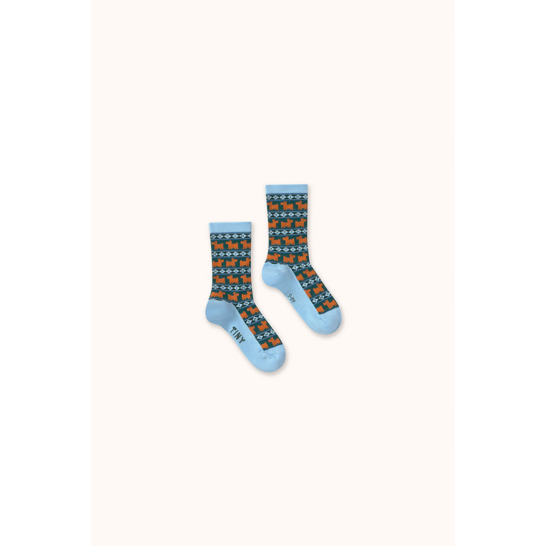 Tiny Cottons Denim Blue Tiny Dogs Medium Socks