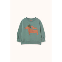 Tiny Cottons Teal Two Dogs Graphic Sweatshirt