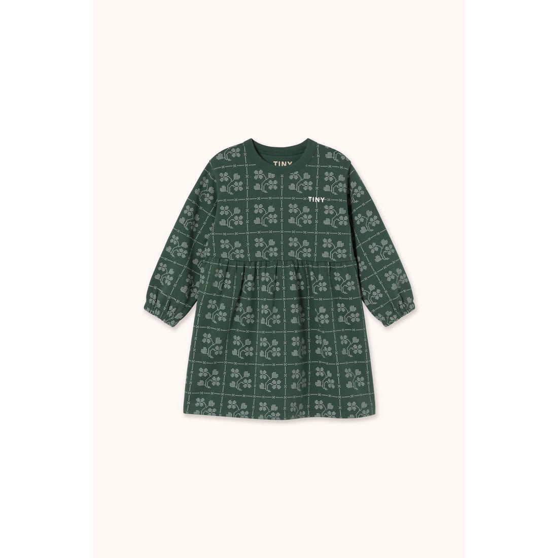 Tiny Cottons Ink Blue Dots Flowers Dress