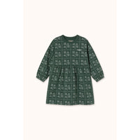 Tiny Cottons Ink Blue Dots Flowers Dress