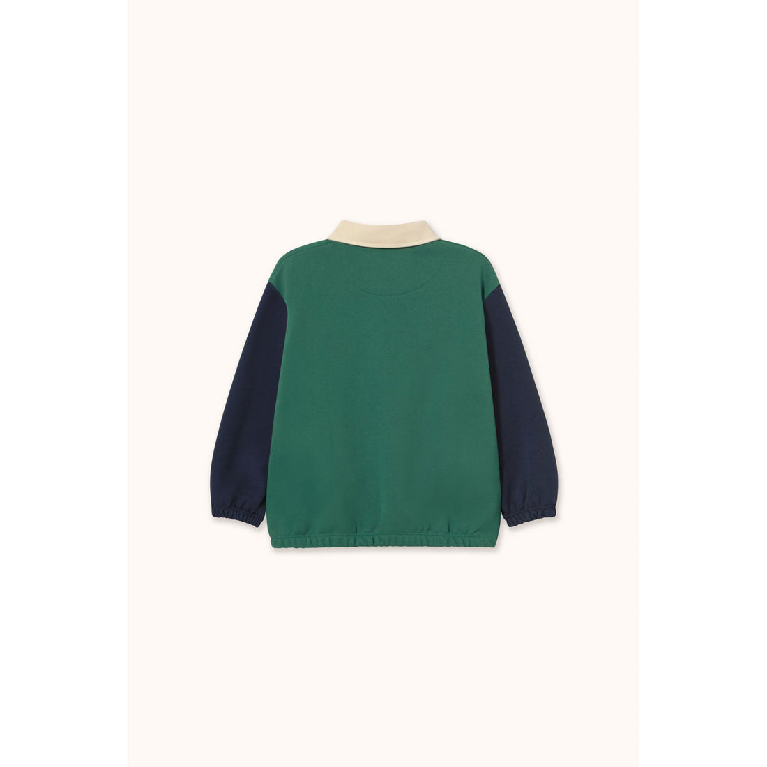 Tiny Cottons Dark Green Color Block Polo
