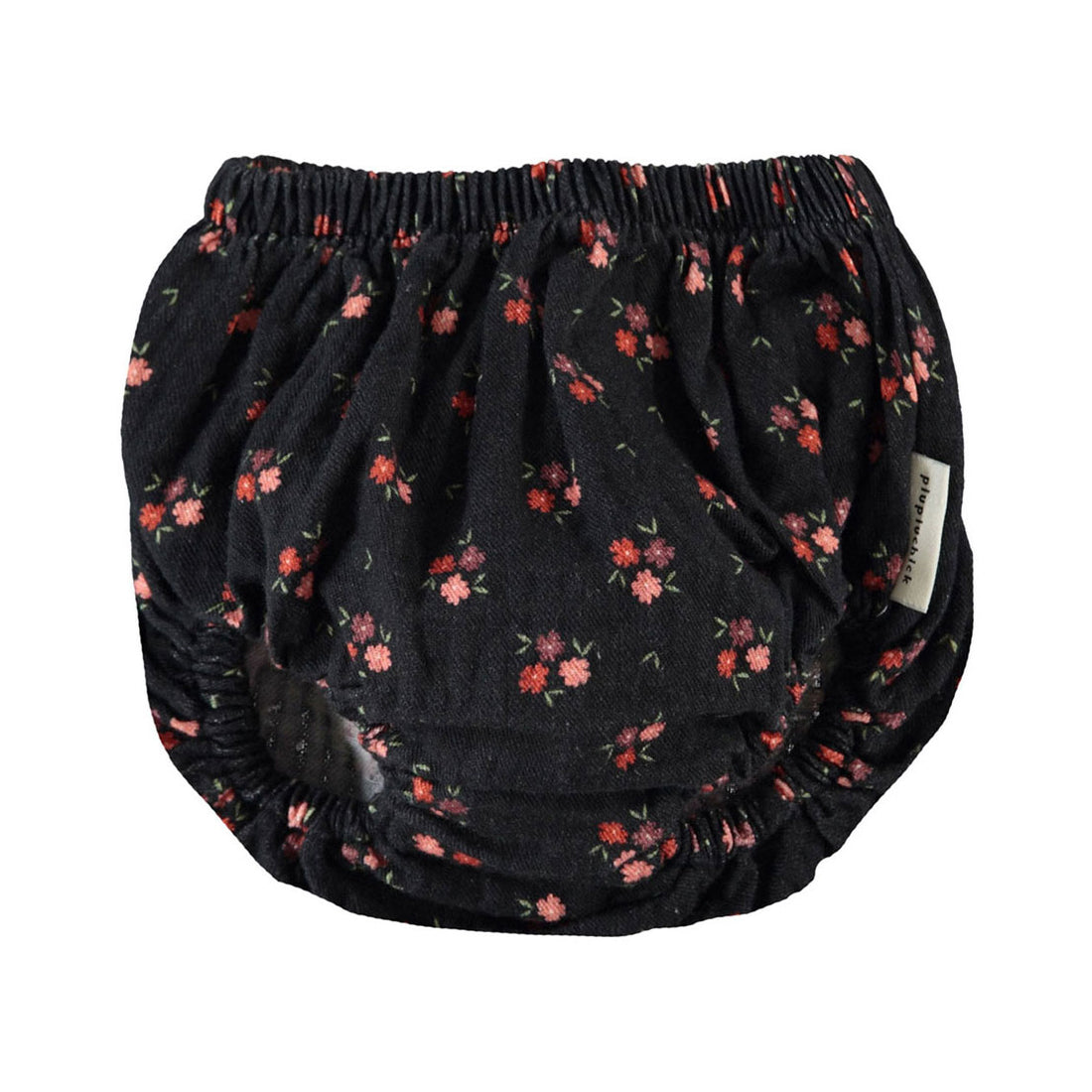 Piupiuchick Black Flowers Baby Shorties