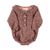 Piupiuchick Pink Animal Print Romper