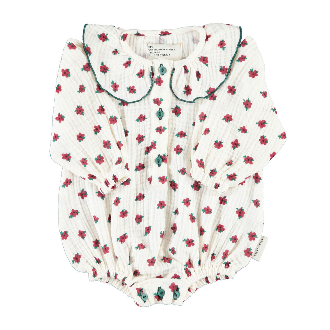 Piupiuchick Ecru Little Flowers Romper
