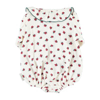 Piupiuchick Ecru Little Flowers Romper