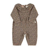 Piupiuchick Brown Animal Print Jumpsuit