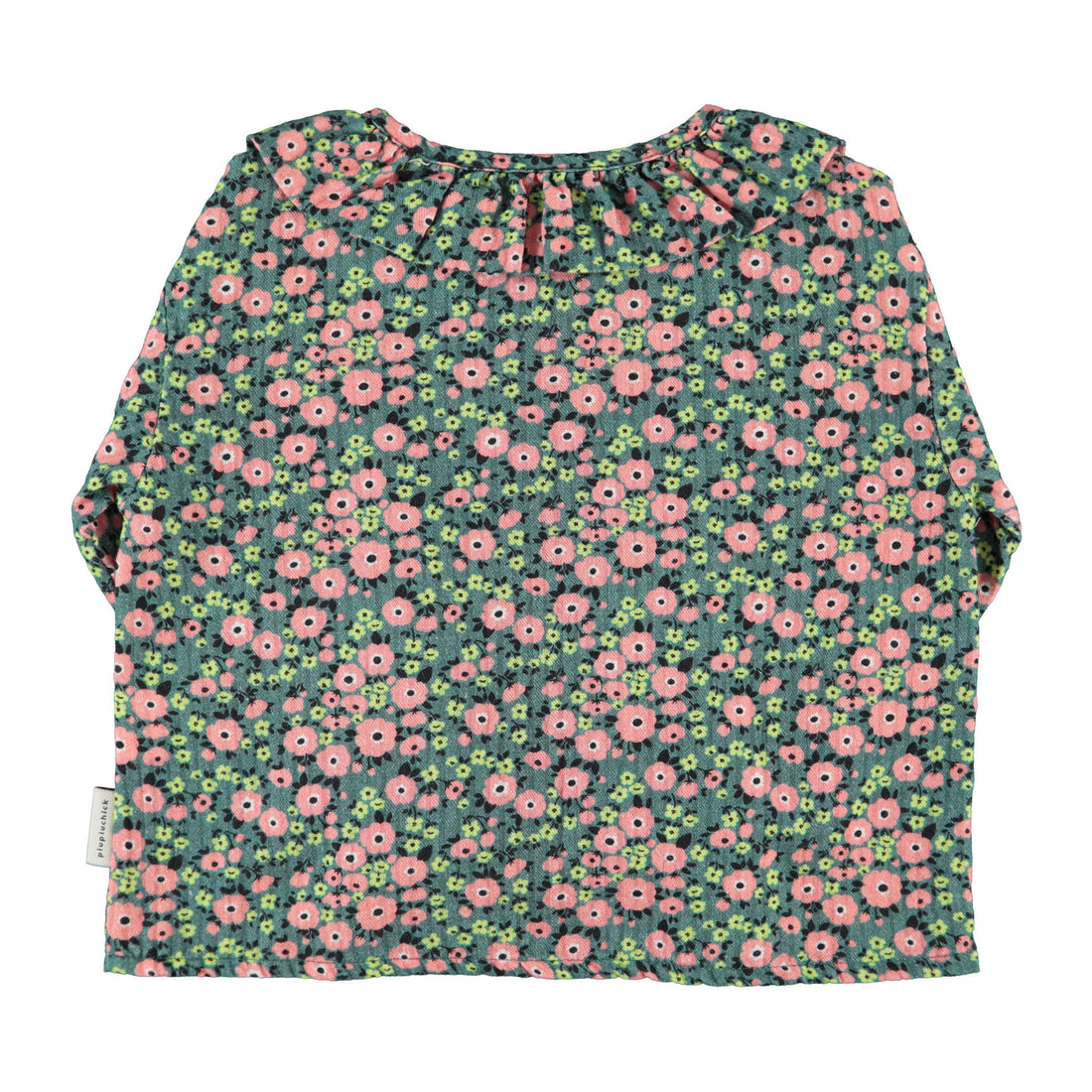 Piupiuchick Green Multicolor Flowers Blouse