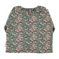 Piupiuchick Green Multicolor Flowers Blouse