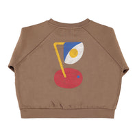Piupiuchick Brown "Piupiuchick" Print Sweatshirt