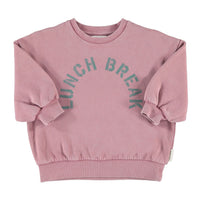 Piupiuchick Pink "Lunch Break" Print Sweatshirt