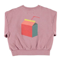 Piupiuchick Pink "Lunch Break" Print Sweatshirt