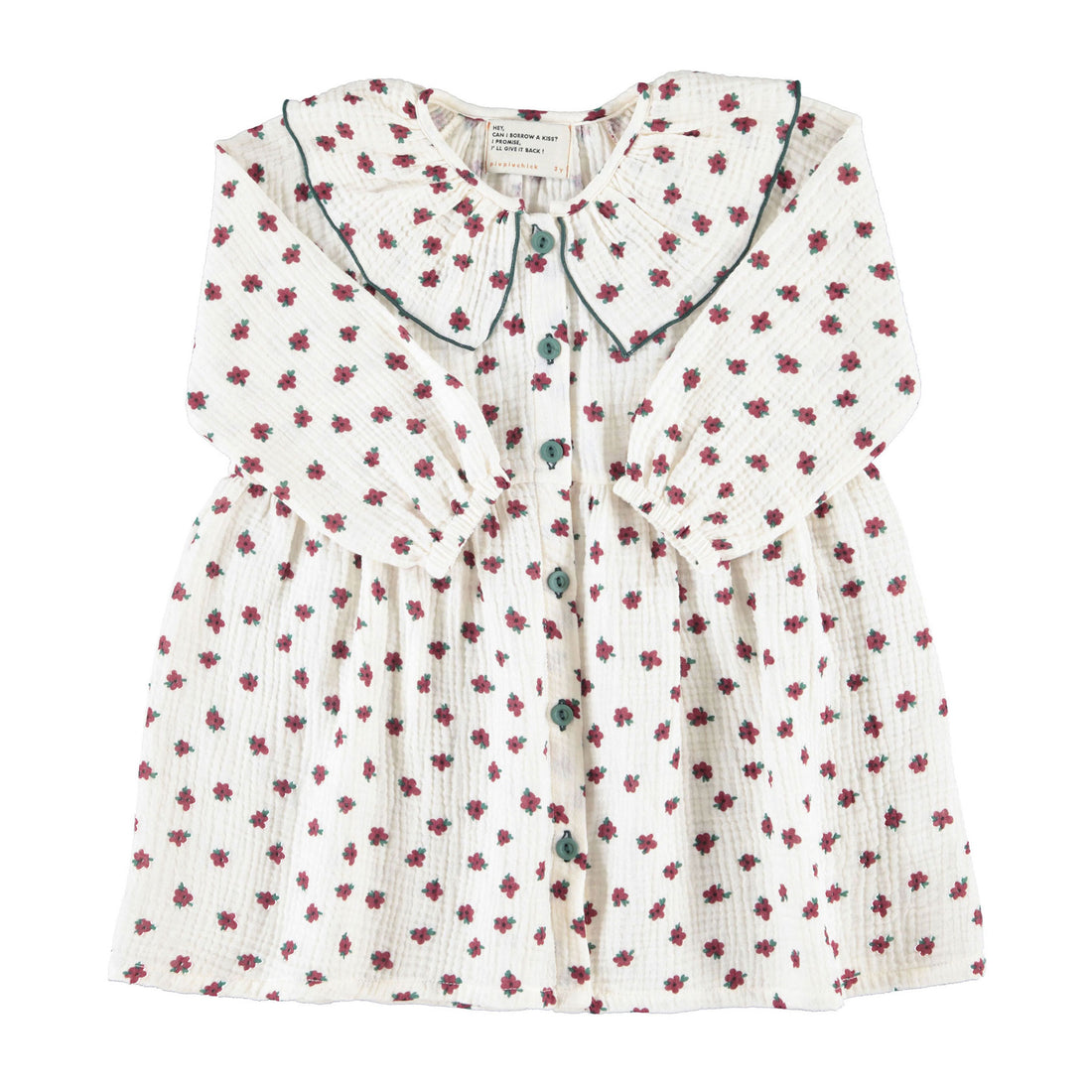Piupiuchick Ecru Little Flowers Short Dress