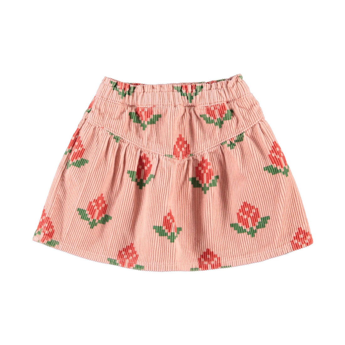 Piupiuchick Pink Big Flowers Short Skirt