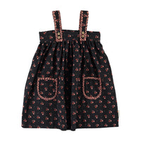 Piupiuchick Black Flowers Short Dress