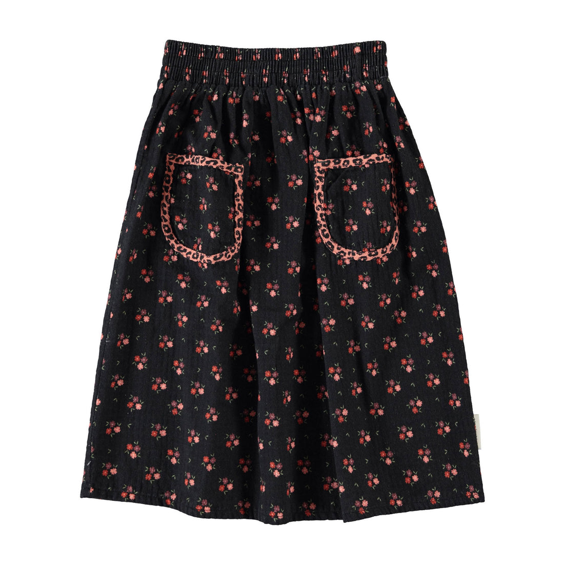 Piupiuchick Black Flowers Long Skirt