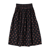 Piupiuchick Black Flowers Long Skirt