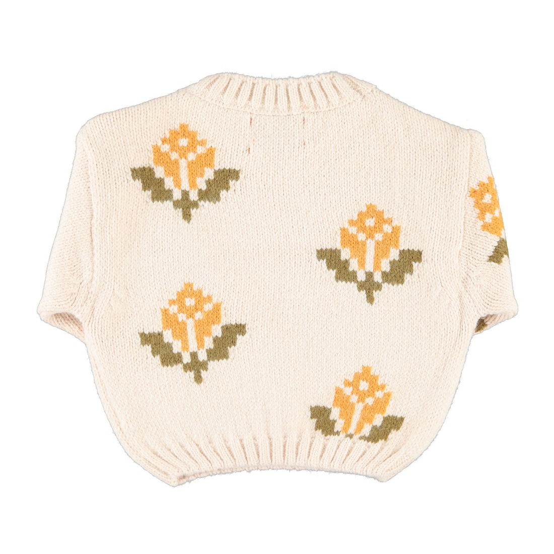 Piupiuchick Ecru Flowers Jacquard Sweater