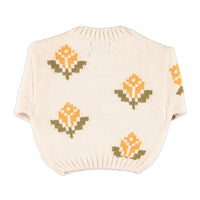 Piupiuchick Ecru Flowers Jacquard Sweater