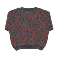 Piupiuchick Dark Grey Animal Print Knitted Sweater