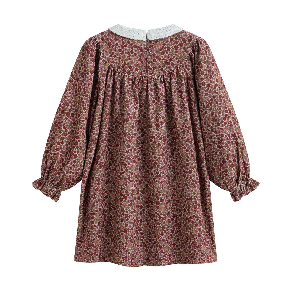Cera Una Volta Burgundy Flower Kaya Dress