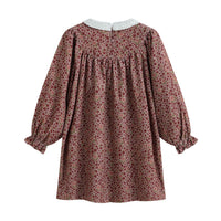 Cera Una Volta Burgundy Flower Kaya Dress