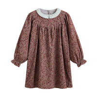 Cera Una Volta Burgundy Flower Kaya Dress
