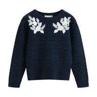 Cera Una Volta Navy Blue Stefania Pullover