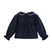 Cera Una Volta Navy Blue Fiona Baby Blouse