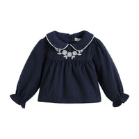 Cera Una Volta Navy Blue Fiona Baby Blouse