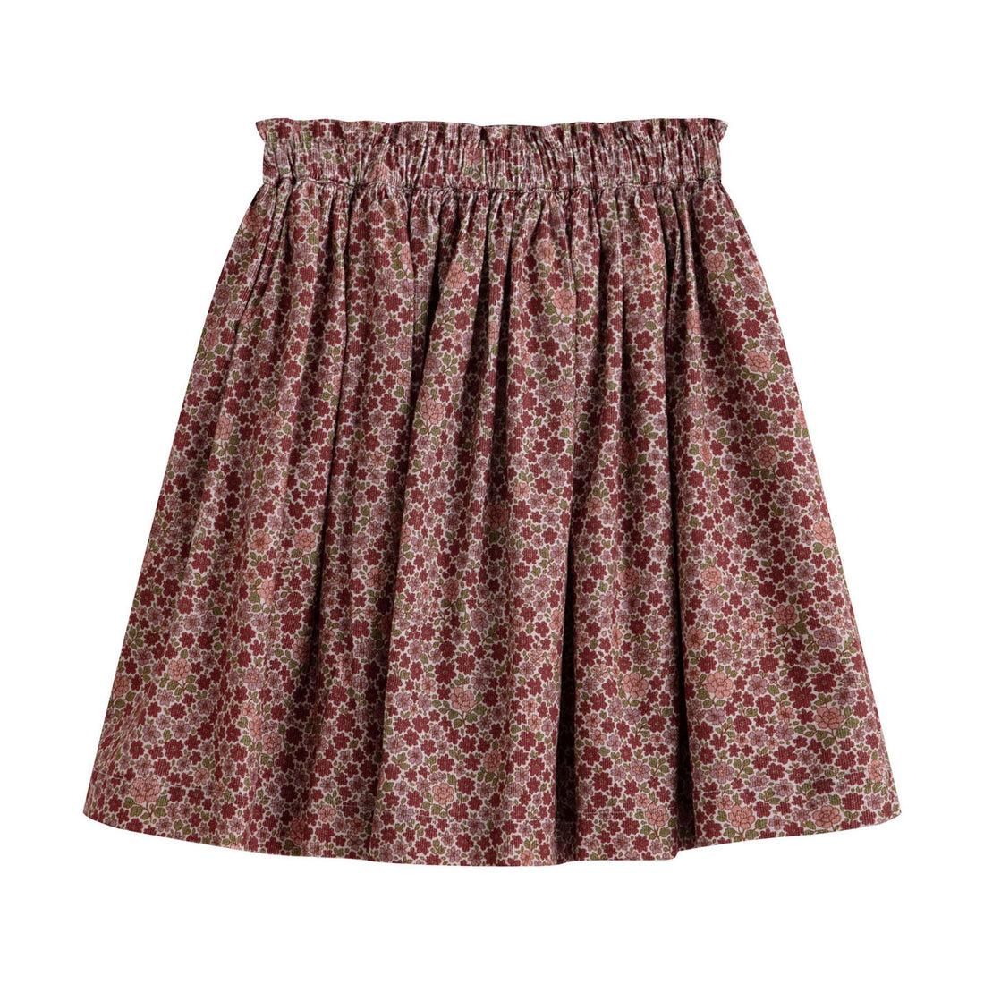 Cera Una Volta Burgundy Flower July Skirt