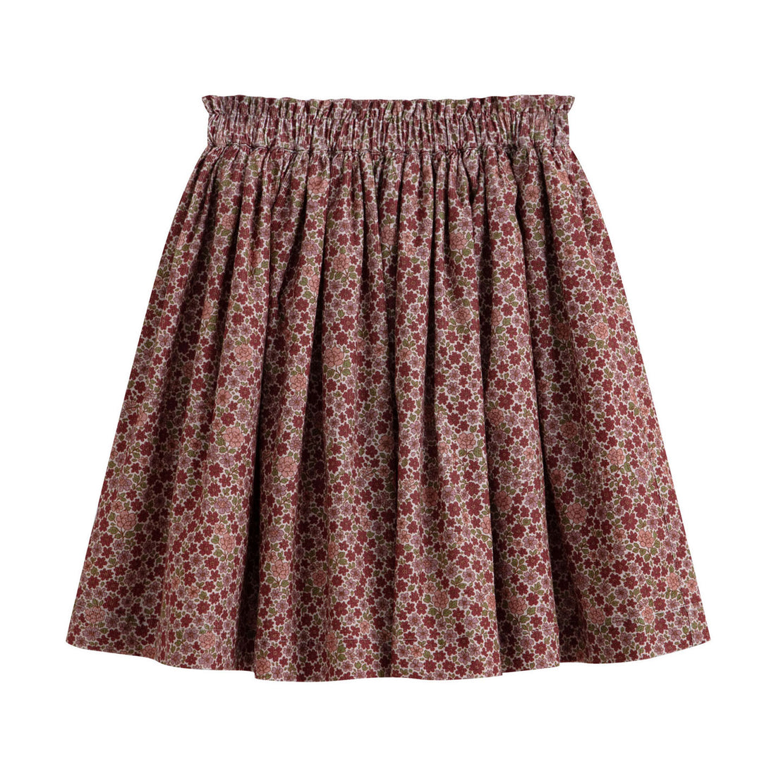 Cera Una Volta Burgundy Flower July Skirt