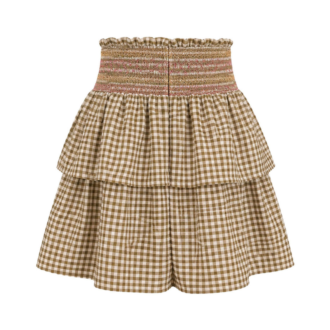 Cera Una Volta Green Check Akiko Skirt