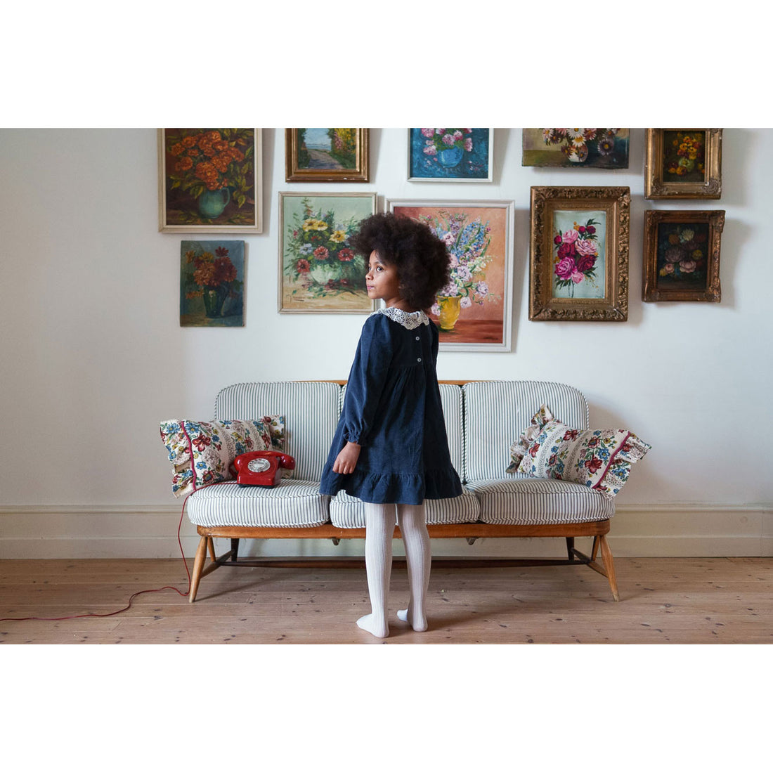 Little Cotton Clothes Midnight Velvet Mila Dress