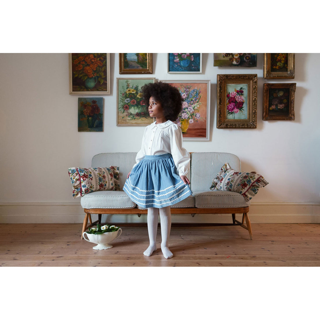 Little Cotton Clothes Eggshell Margot Skirt