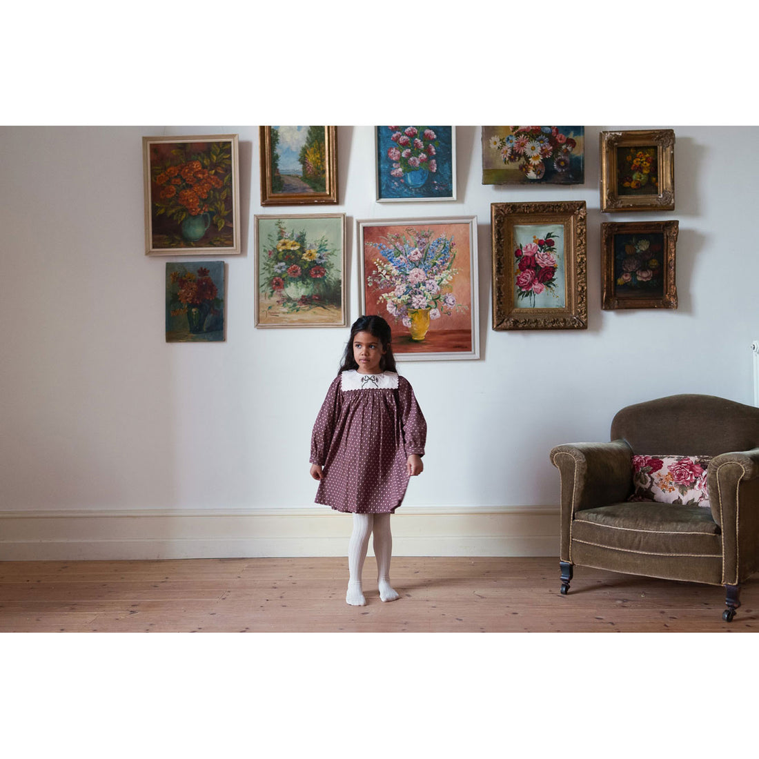 Little Cotton Clothes Sugarplum Floral Vera Dress